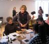 artist Béatrice Coron leads a workshop for teachers