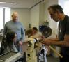 Harvey Fein in the Open Studios: Photo: Sara Silverstein
