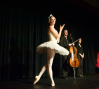 Michelle Wiles, Elad Kabilio (cello), and Yael Manor (piano): photo: Terry 