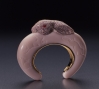 Bunny Bangle, 1988-1992: Bakelite, pure gold, pink diamonds, rubies 3 x 4 x 1 in. (7.6 x 10.2 x 2.5 cm)  Private Collection. Photo: John Bigelow Taylor