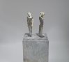 Grey Figures, 2000: Nicholas Africano. Cast leaded glass, hand-painted marble base. Photo: David Behl, 2012