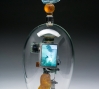 I Want To Run Away and Join the Circus, 2009: Tim Tate. Blown and cast glass, electronic components, original video. Photo:  Anything Photographic