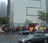 a crowd in front of the Museum 