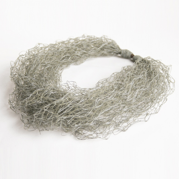 Nebula Necklace with iridescent strands, 2011.