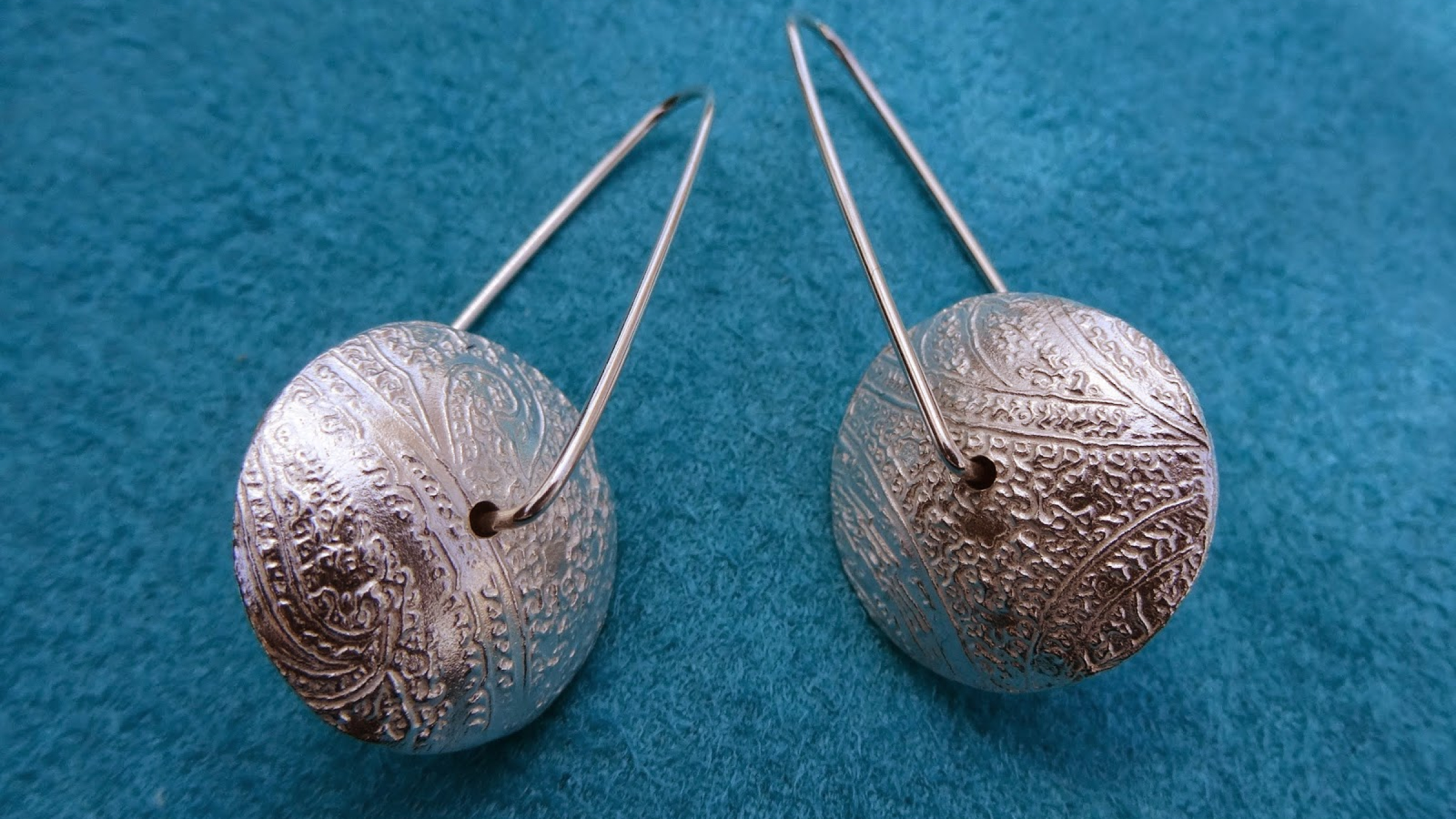 Earrings from Precious Metal Clay