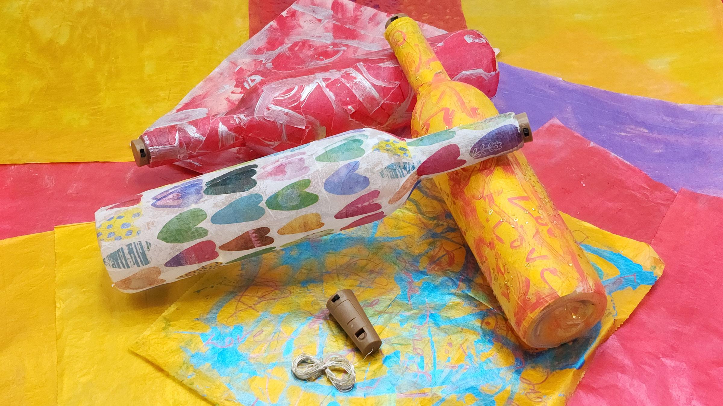 Luminous Decoupage Lanterns