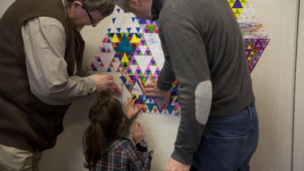 intergenerational workshop in progress