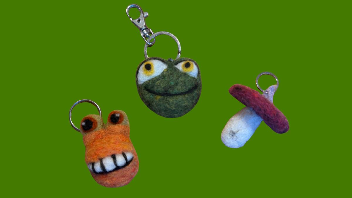 Felted Keychain Creatures