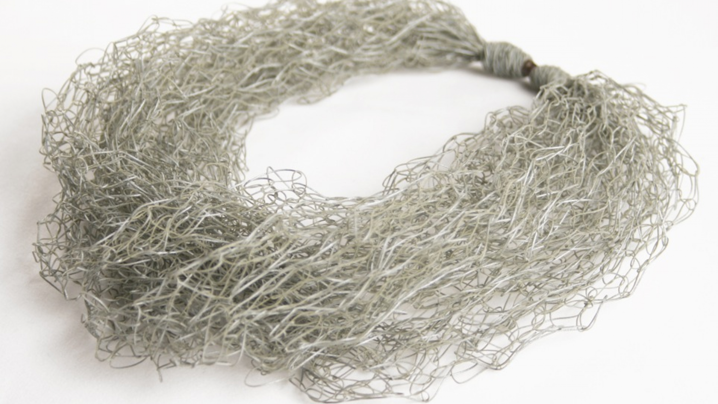 Nebula Necklace with iridescent strands, 2011.