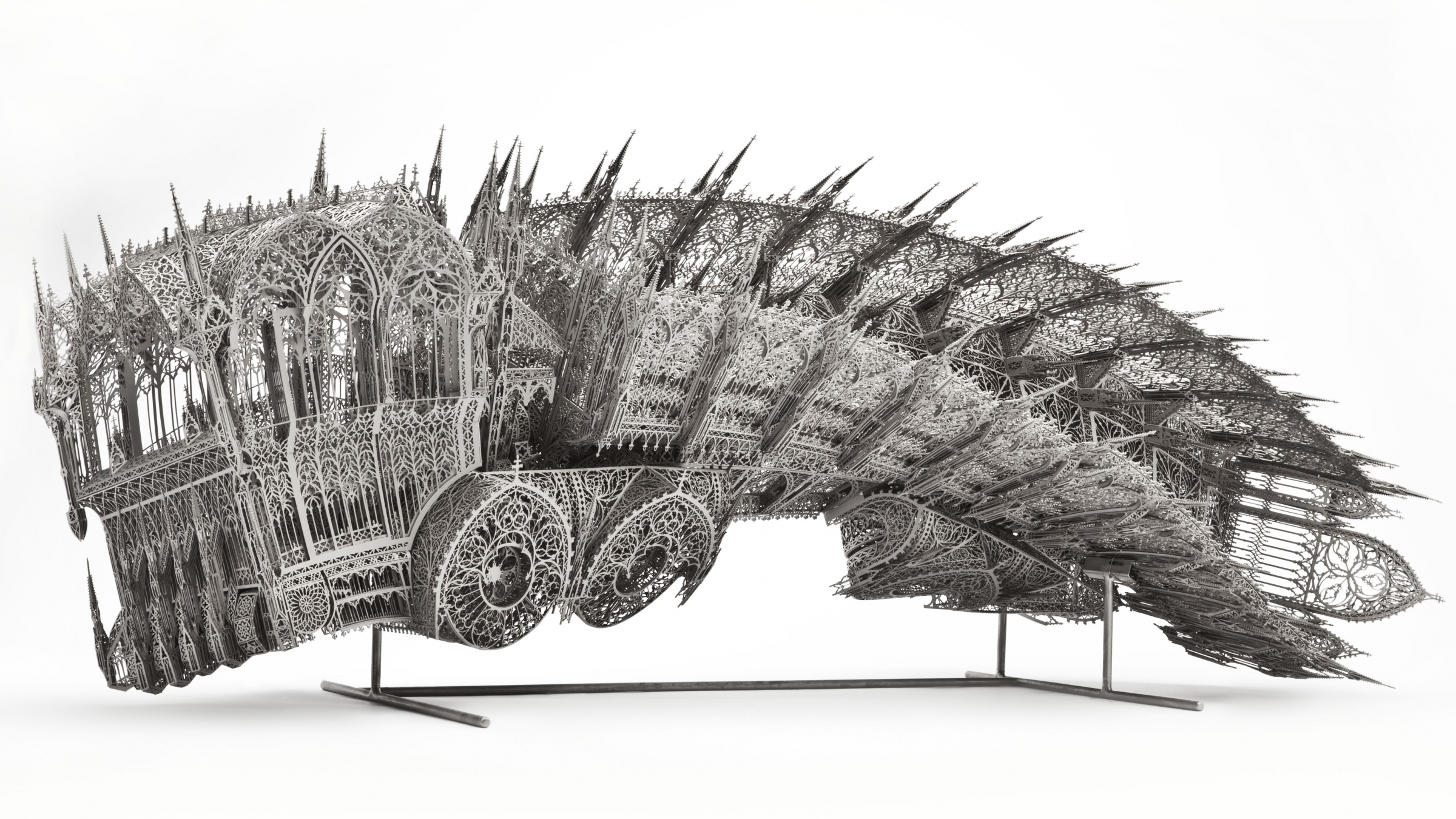 Wim Delvoye, Twisted Dump Truck (Counterclockwise – scale model 1:5) (2011)