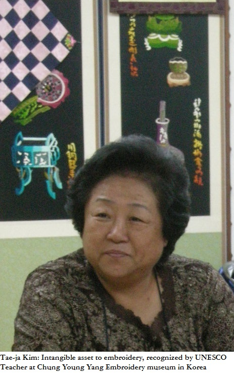 Master embroiderer Kim Tae-ja 