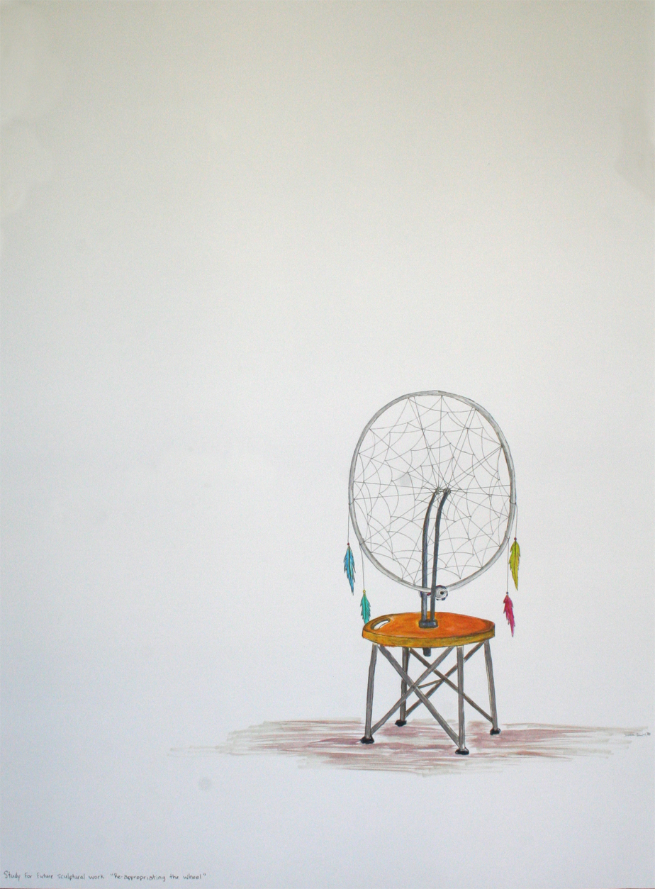 Reappropriating the Wheel, by artist Jordan Bennett: Reappropriating the Wheel, by artist Jordan Bennett