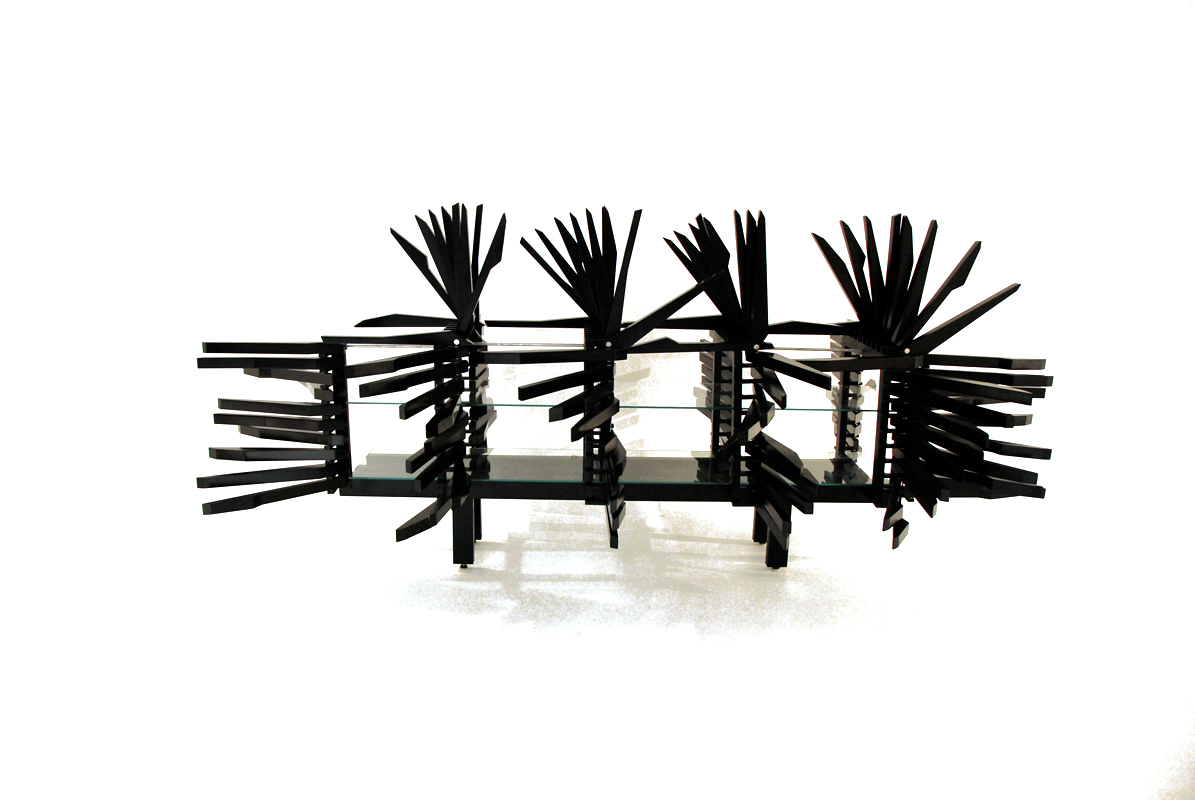 Porcupine Cabinet, 2011: Sebastian Errazuriz; Lacquered wood, steel, glass; Edition of 12. Courtesy of Cristina Grajales Gallery, New York Photo: Courtesy of Cristina Grajales Gallery, New York 