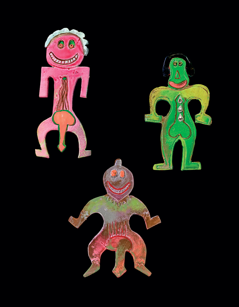 Billy Boy (1988), France: Three figural brooches. Hand Painted resin. Signed Billy Boy Surreal Bijoux. © Pablo Esteva