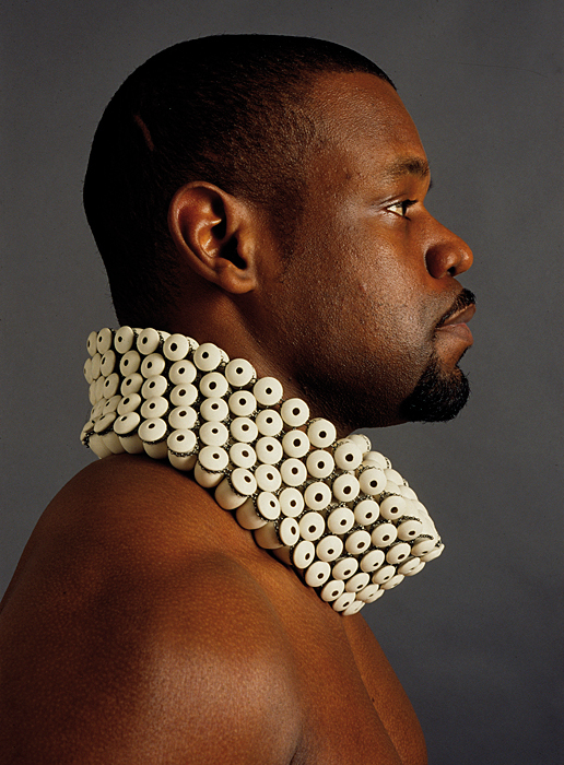 Spanish Collar, 1995: Peter Hoogeboom; Ceramic, silver, brass; Gift of the artist, 2011, Photo by Henni van Beek