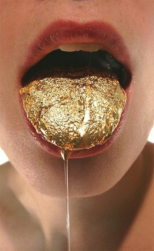 Lauren Kalman, Tongue Gilding, 2009: Digital video, 12 minutes; Courtesy of the artist and Sienna Patti