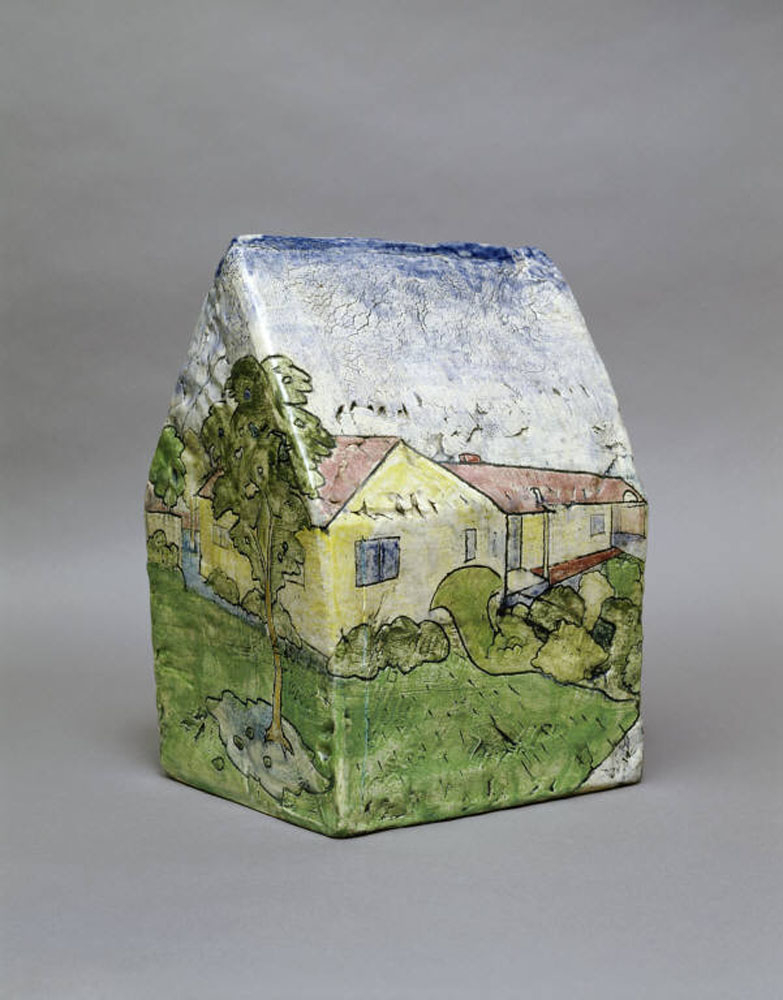 Robert Arneson; Box House Landscape with a View of Alice and 