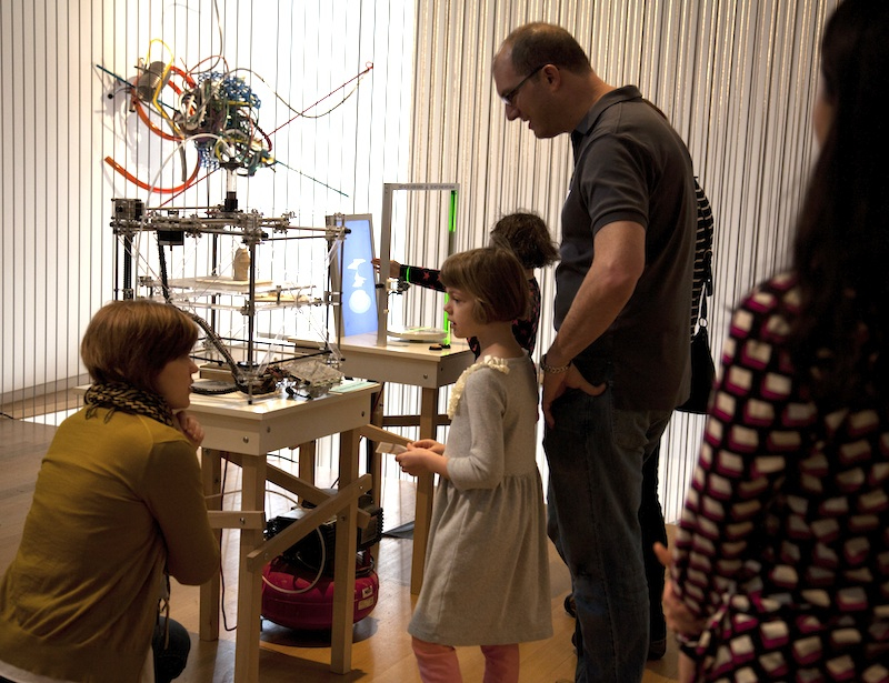 families exploring the galleries: families exploring the galleries