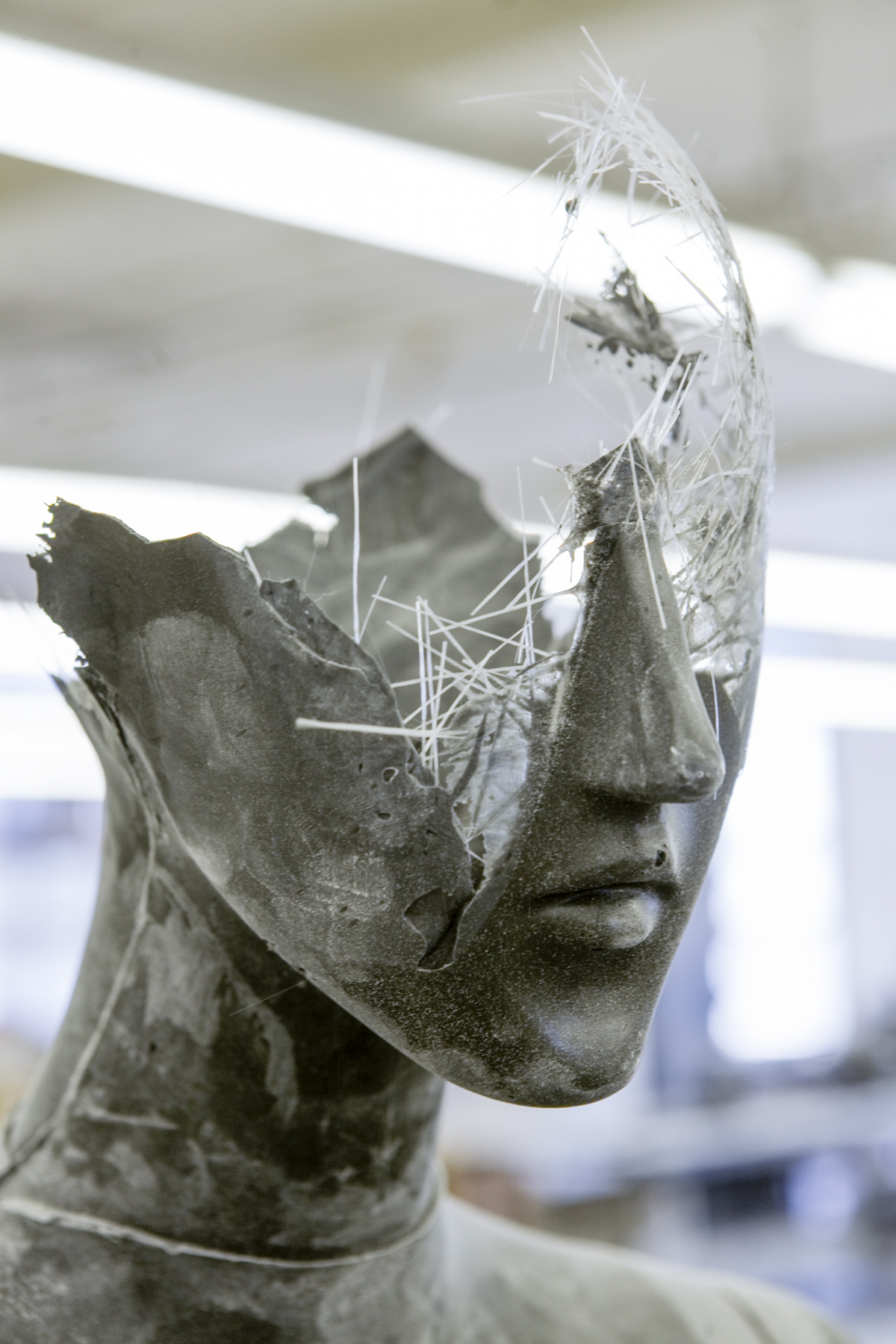 Partially Finished Mannequin Head Revealing Fiberglass Structure, 2014: Collection of Ralph Pucci;  Photo by Antoine Bootz