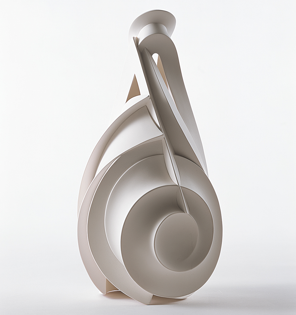 Takashi Ikura: Where Shadow Meets Form 2012-01, 2012<br> Semi-porcelain<br> 11 5/8 x 6 x 5 11/16 in. (29.6 x 15.3 x 14.5 cm) <br> Courtesy 21st Century Museum of Contemporary Art, Kanazawa<br> ©IKURA Takashi<br> Photo:  SAIKI Taku