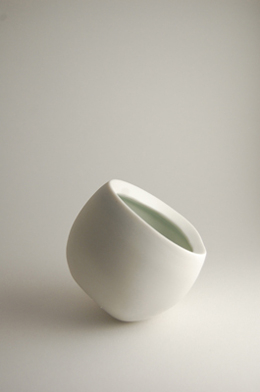 Off Circle Cup: Off Circle Cup, porcelain and glaze, 2009